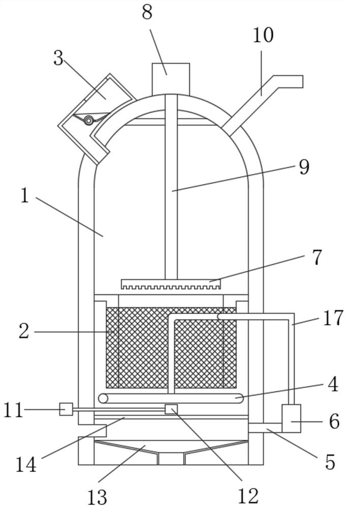 Movable household garbage treatment system