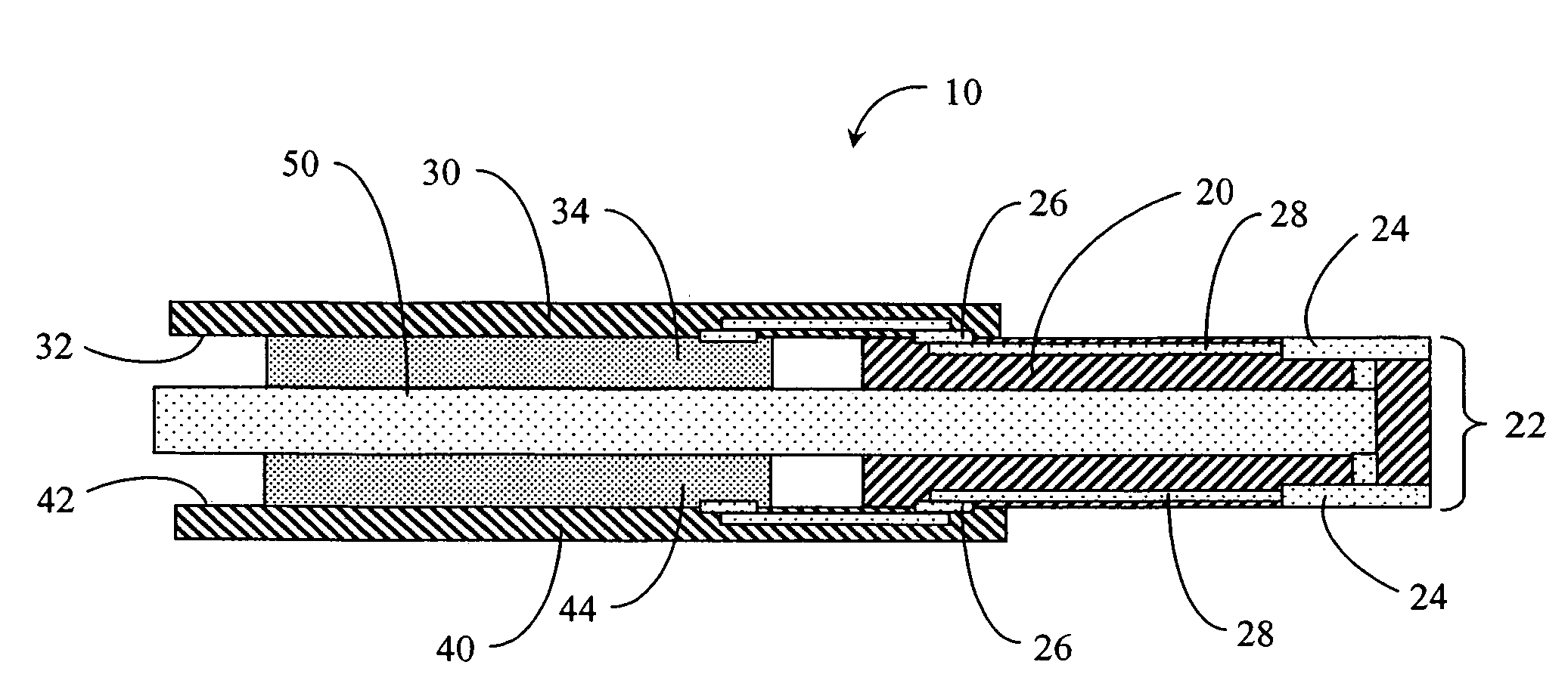 High density memory module using stacked printed circuit boards