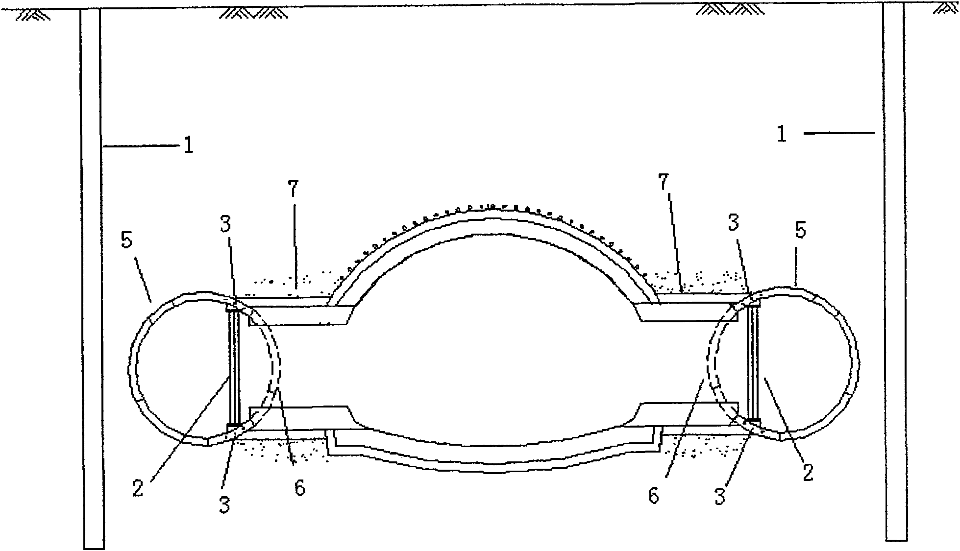 Peg-pole-prestress supporting system and construction method thereof