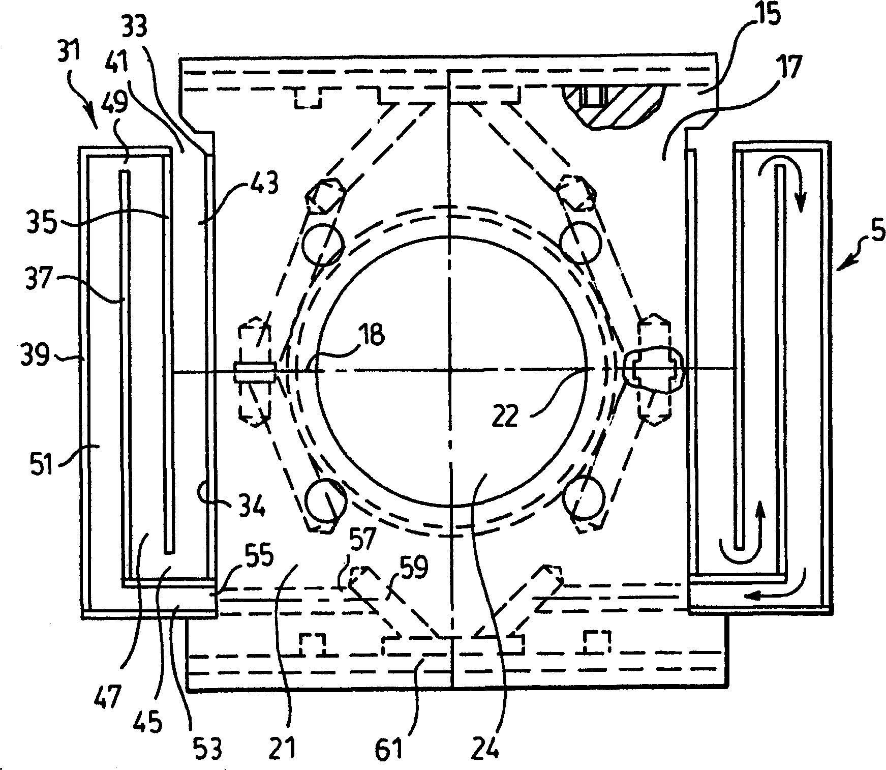 Moulding apparatus with external mold block cooling