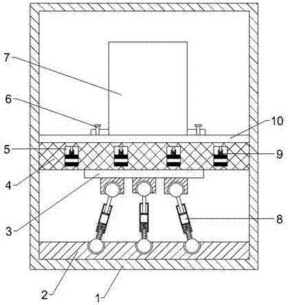 Electrical control equipment cabinet having a damping function