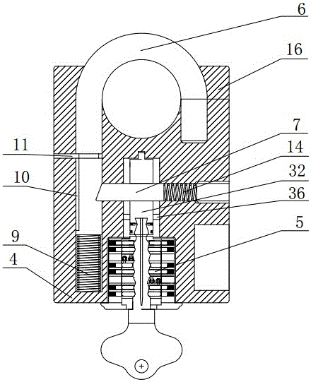 Anti-theft padlock and key assembly