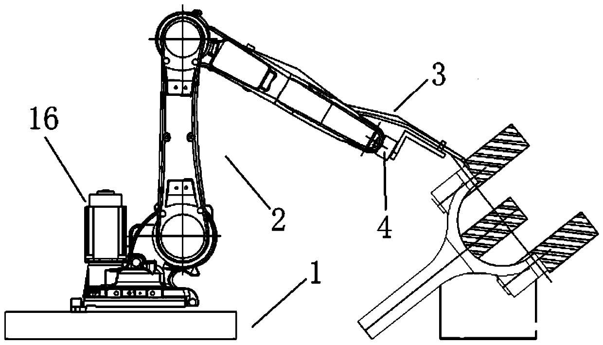 Automatic flame cutting system with steel casting dead head robot