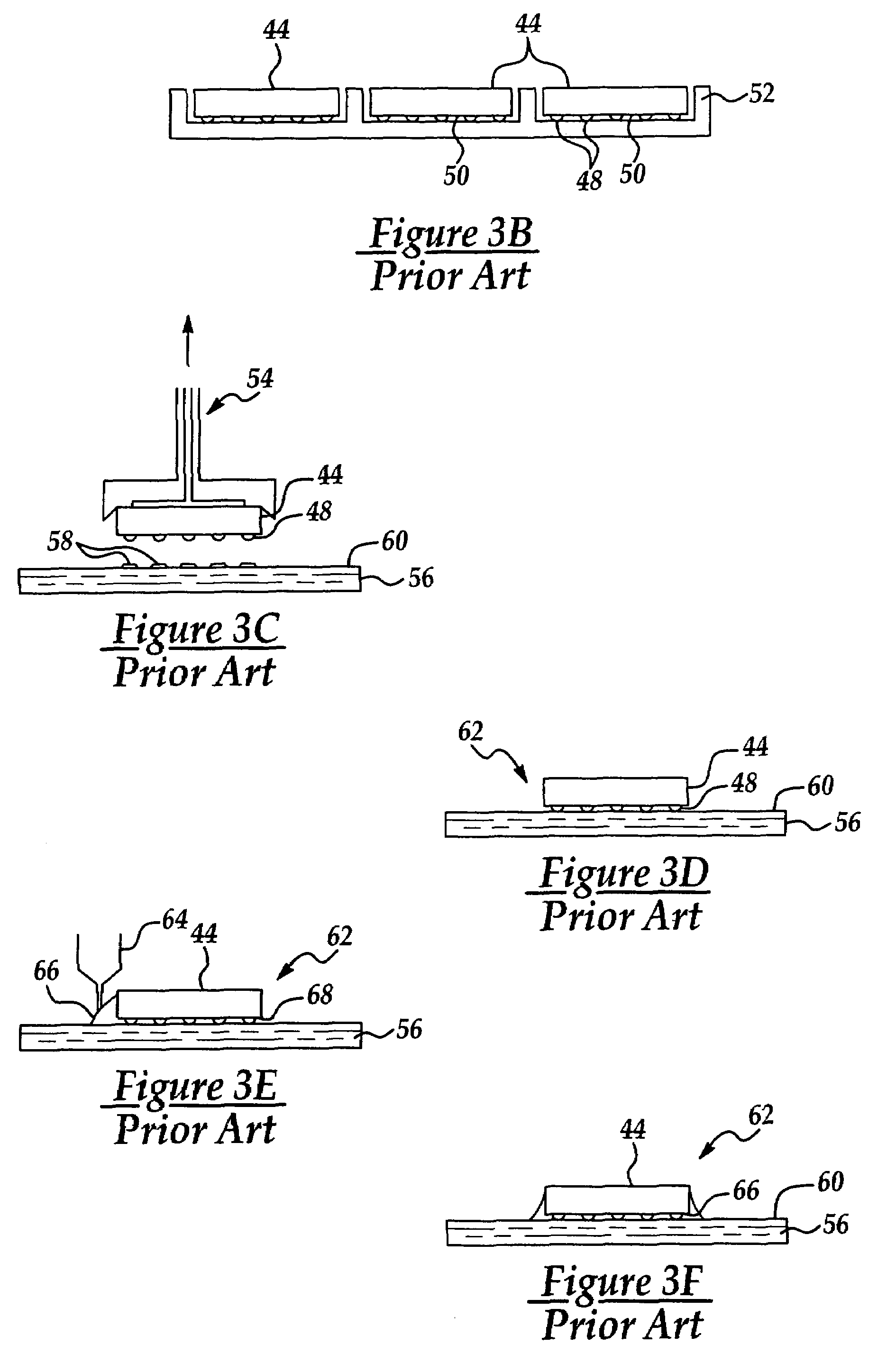 Method for bonding IC chips to substrates incorporating dummy bumps and non-conductive adhesive