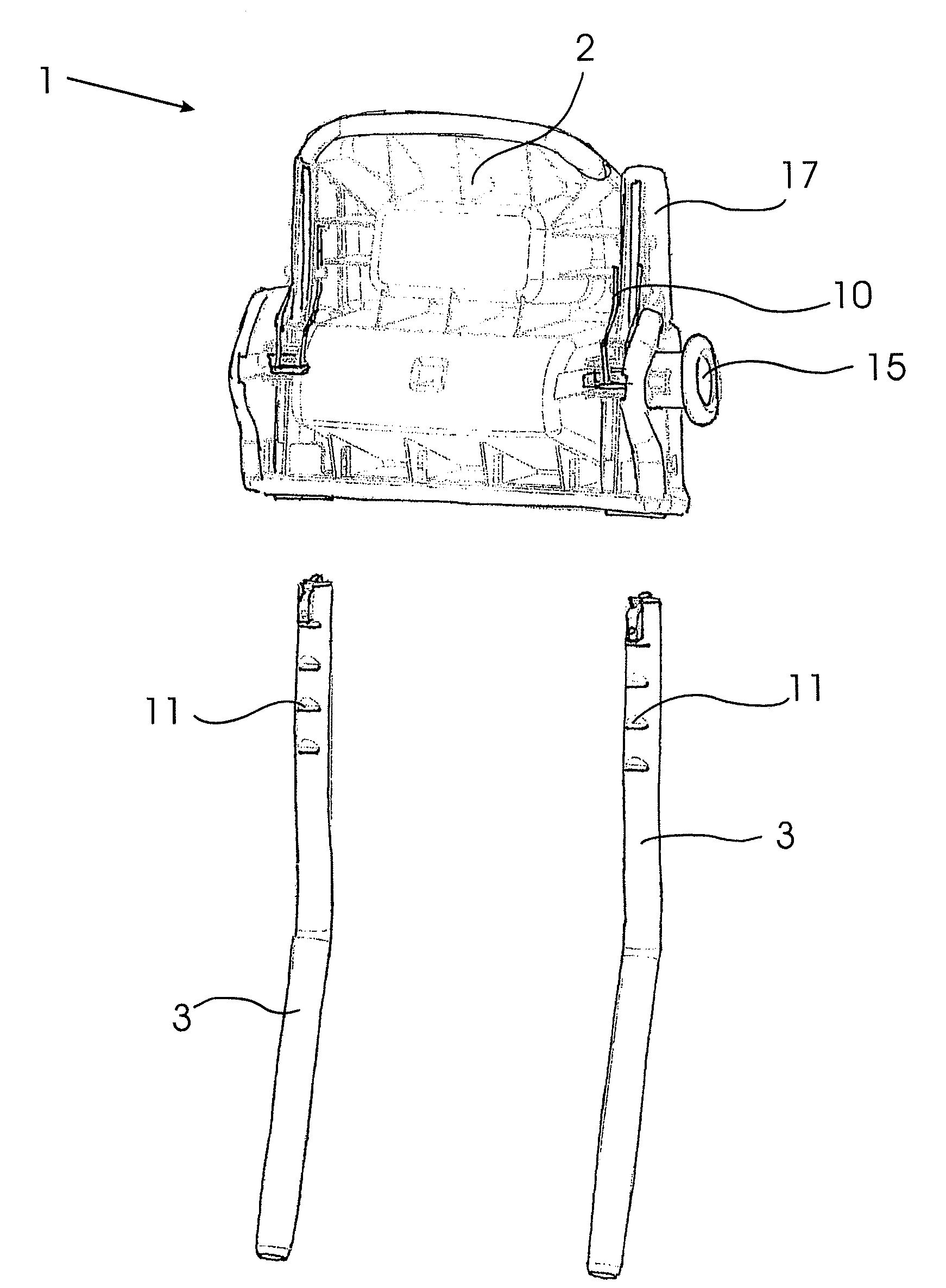 Headrest for vehicle seats