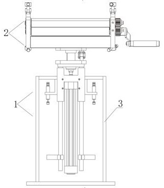 Lifting and rotating manual paper roll mechanism and tape roll operation method