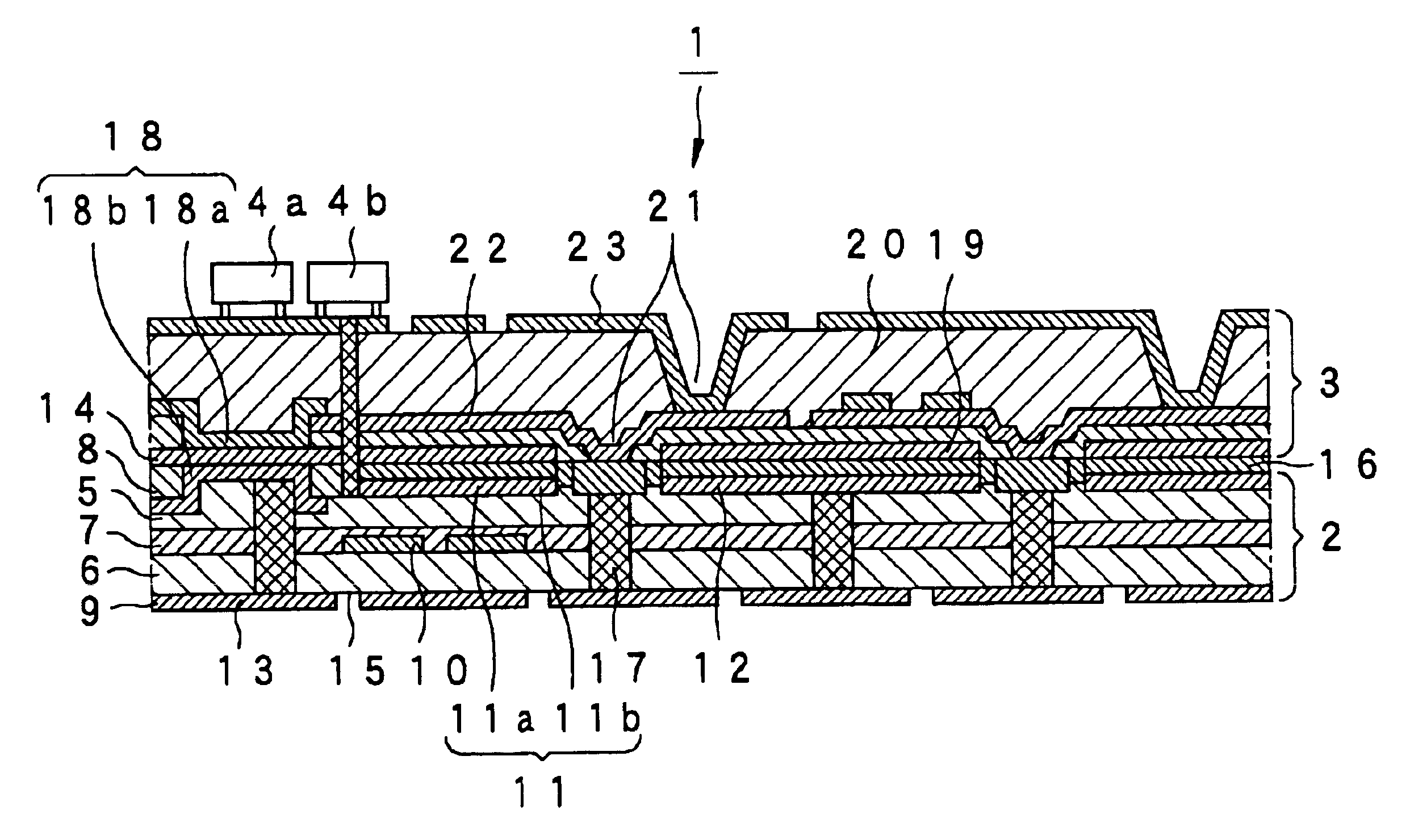 High-frequency module substrate device