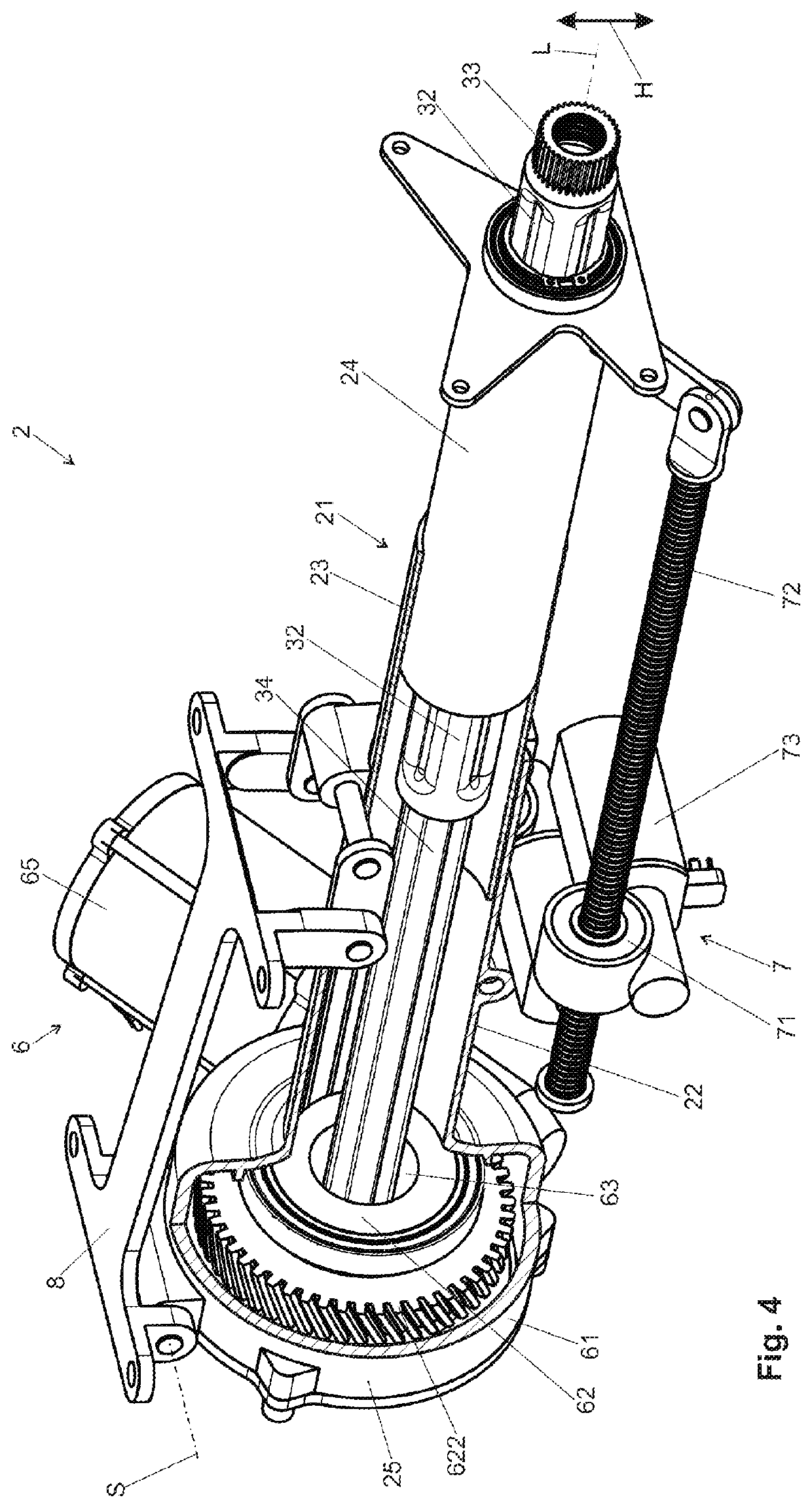 Steering column for a steer-by-wire steering system for a motor vehicle