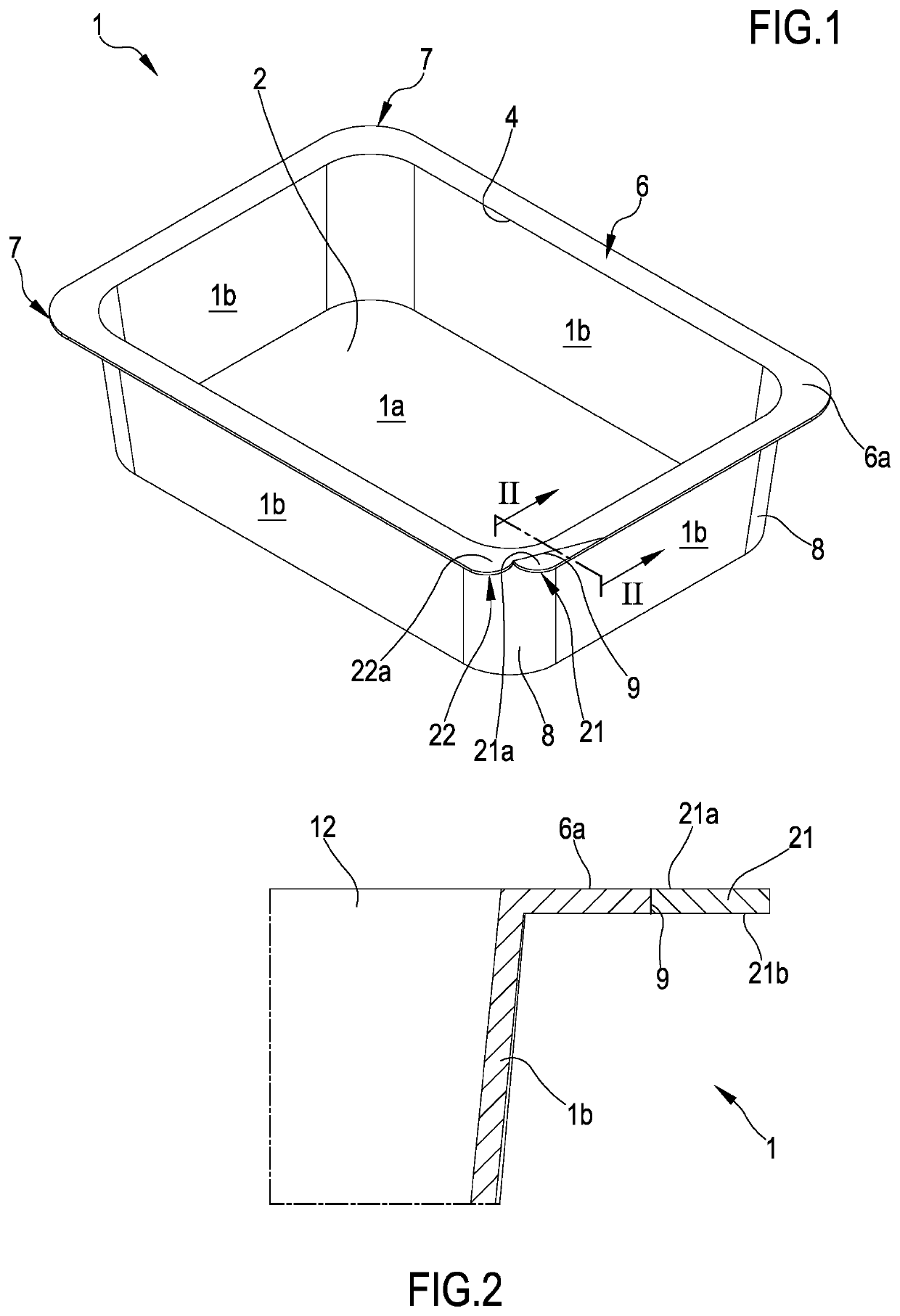 Package, apparatus and process of manufacturing such a package