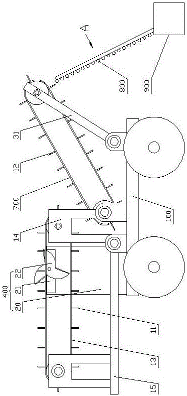 Garlic stalk cutting machine