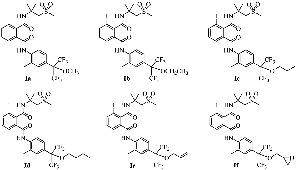 Alkoxy hexafluoroisopropyl-containing phthalic diamide compounds and application thereof