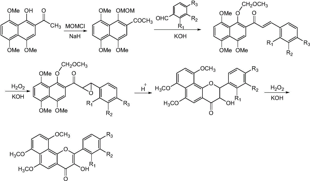 Water-soluble alpha-naphthoflavone alcohol derivative as well as preparation method and application thereof