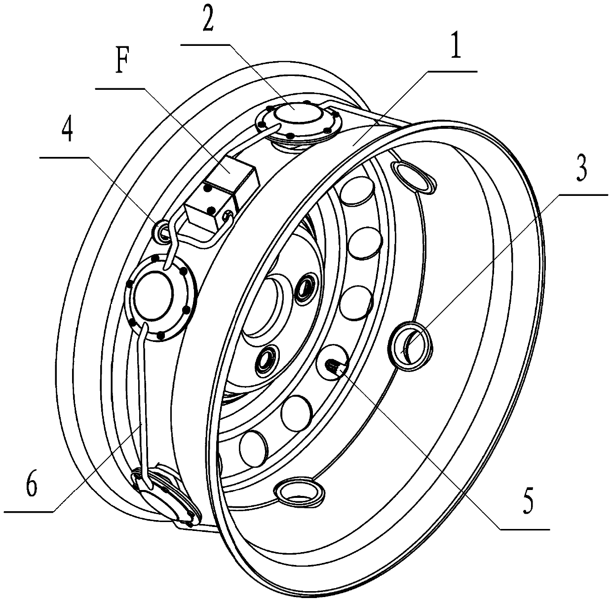 Tire burst simulation rim and tire burst simulation method