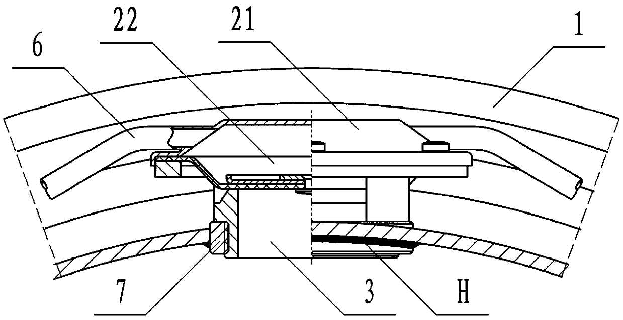 Tire burst simulation rim and tire burst simulation method