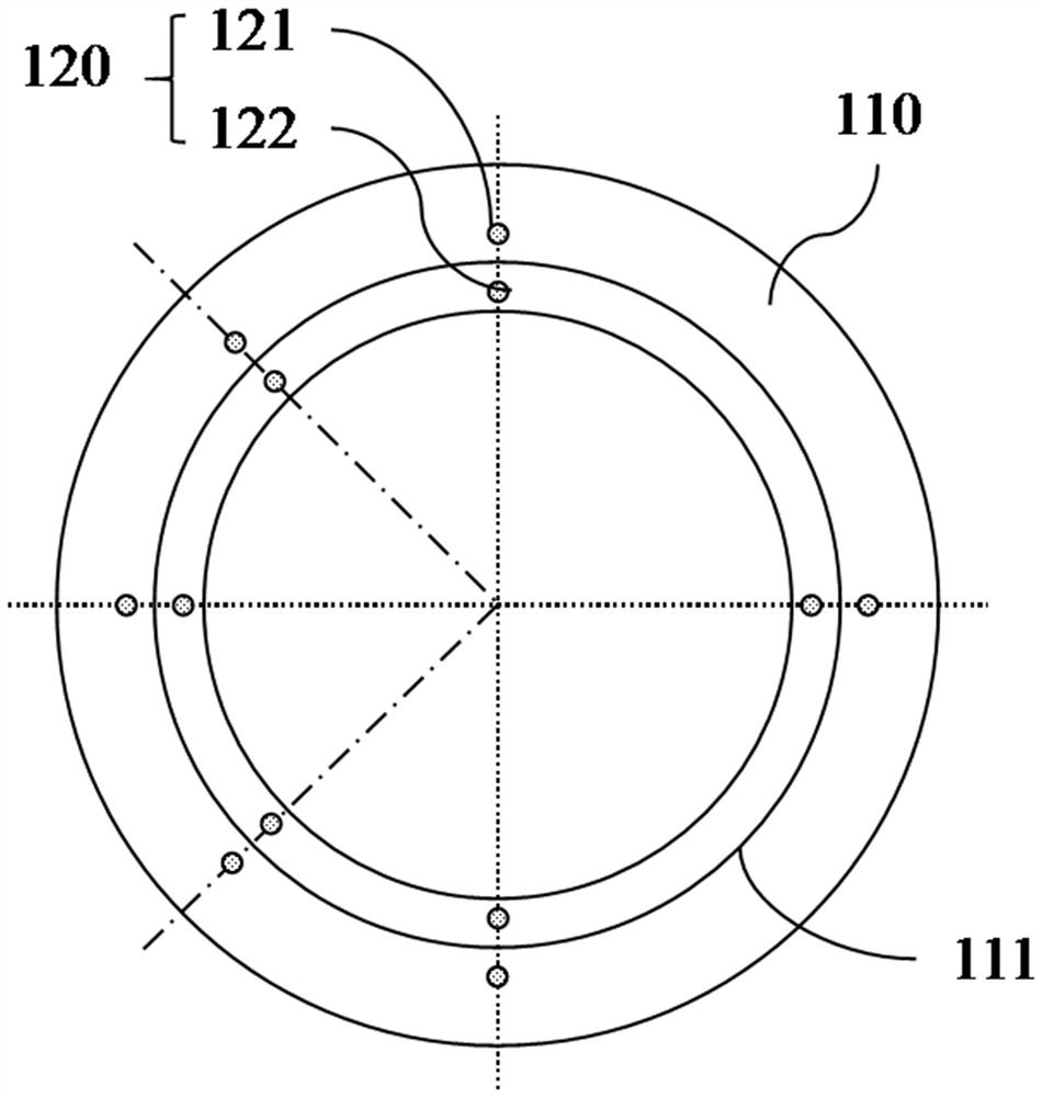 Aircraft air inlet test device and system and hot air anti-icing test stability judgment method