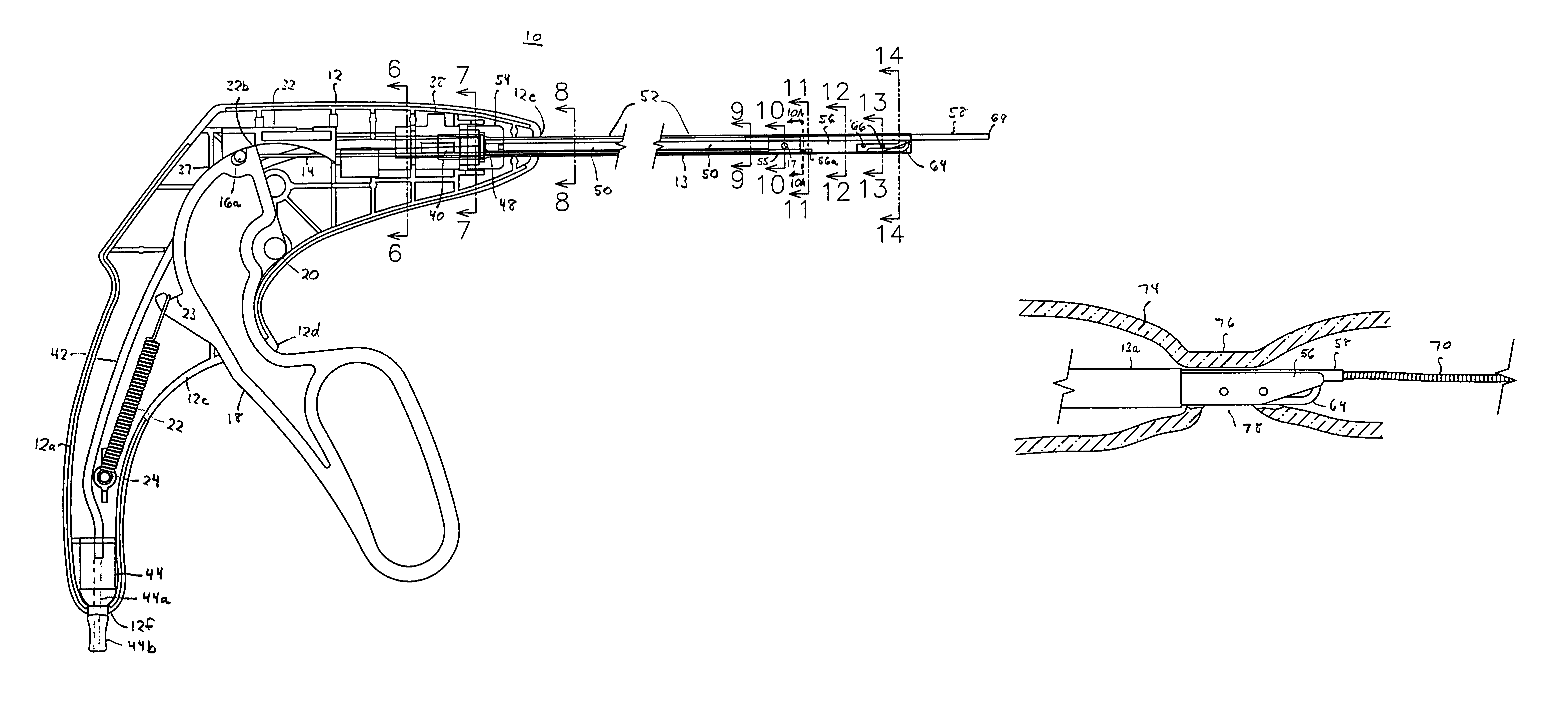 Instrument for guiding the surgical cutting of tissue and method of use