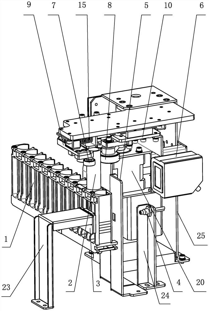 Test tube barcode automatic reading device