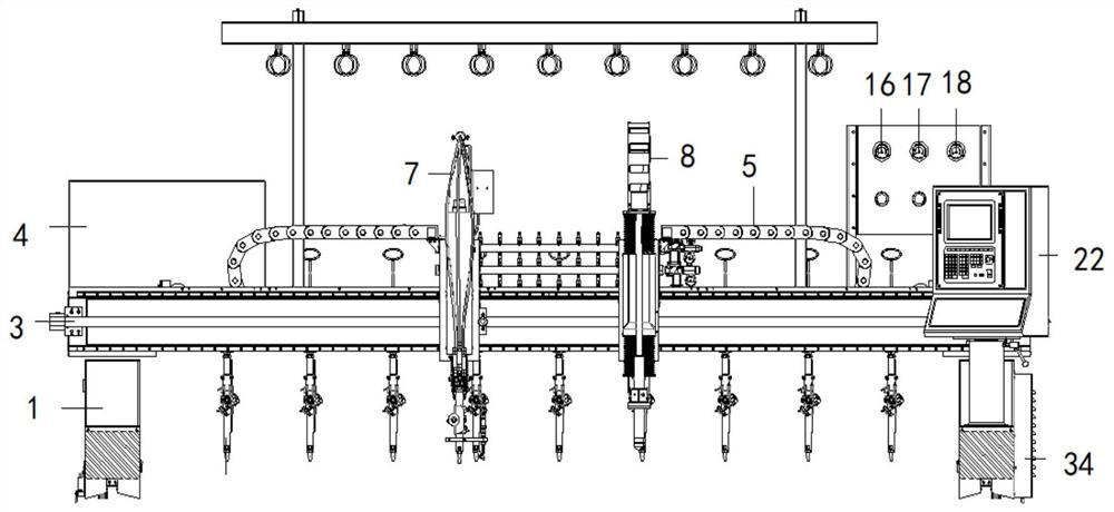 Numerical-control cutting machine tool for metal plate machining and using method