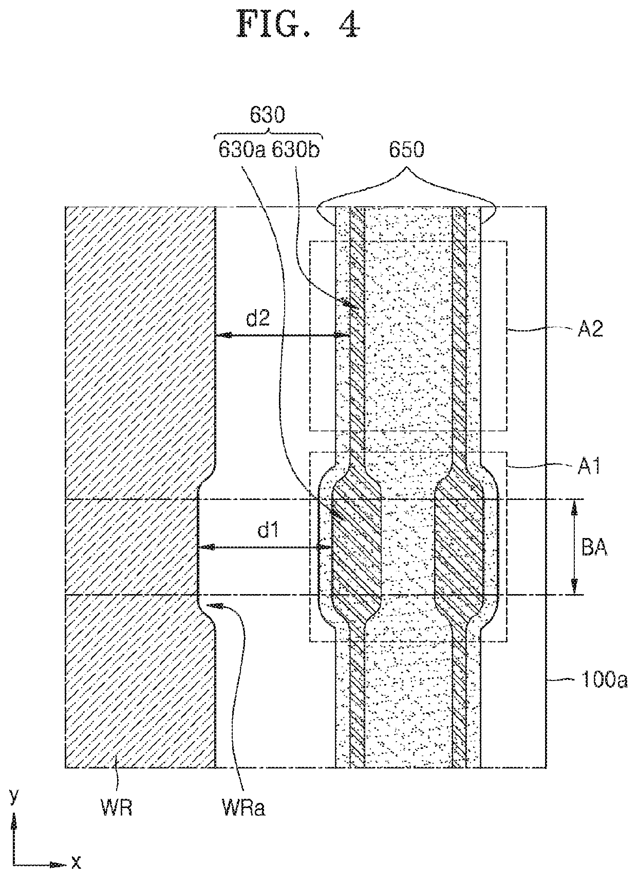 Display apparatus including an Anti-crack projection