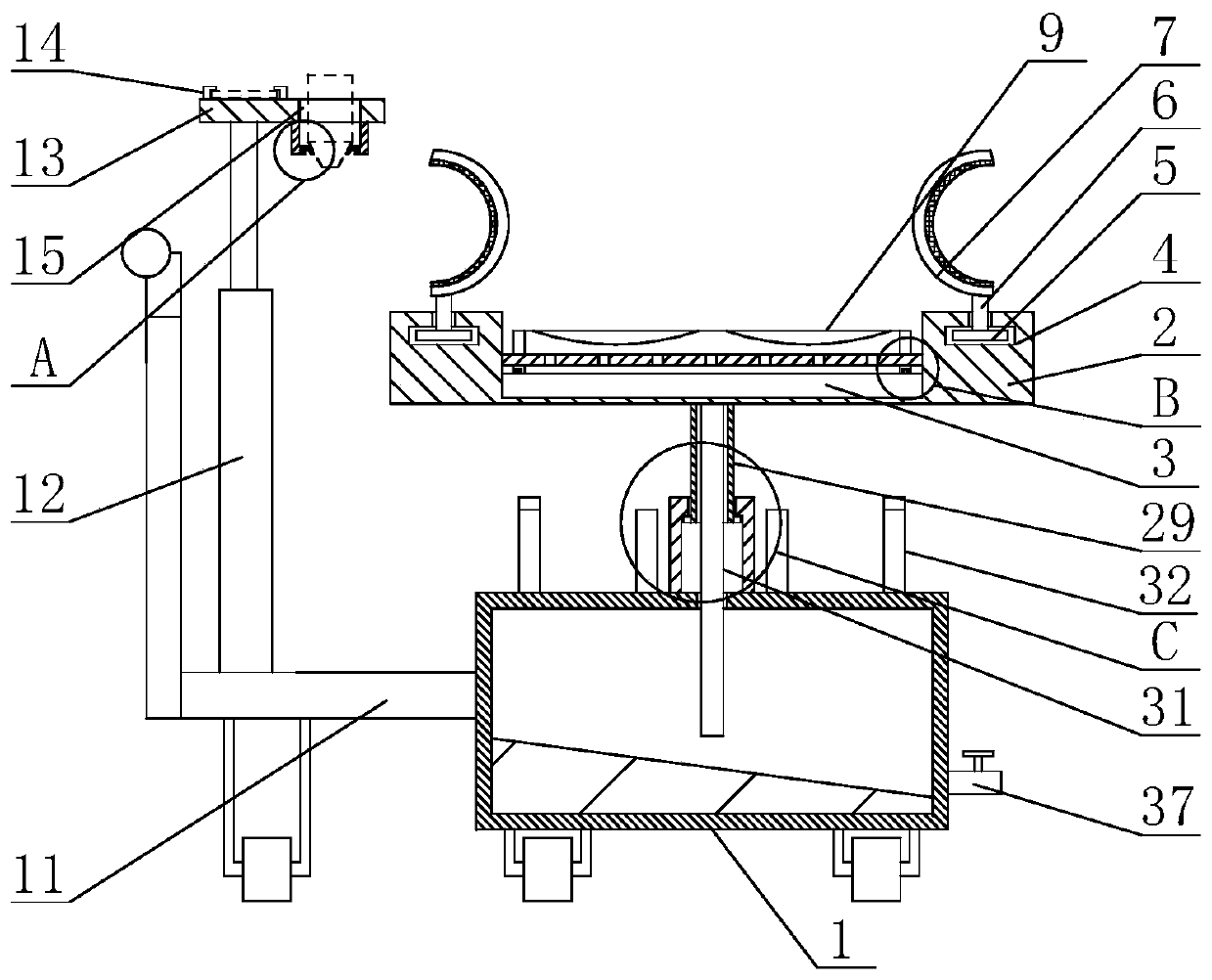 A cleaning and disinfection device for obstetrics and gynecology