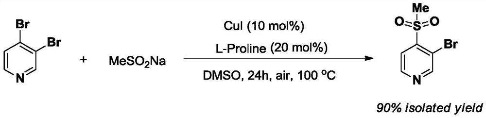 A method for preparing 3-bromo-4-methanesulfonylpyridine