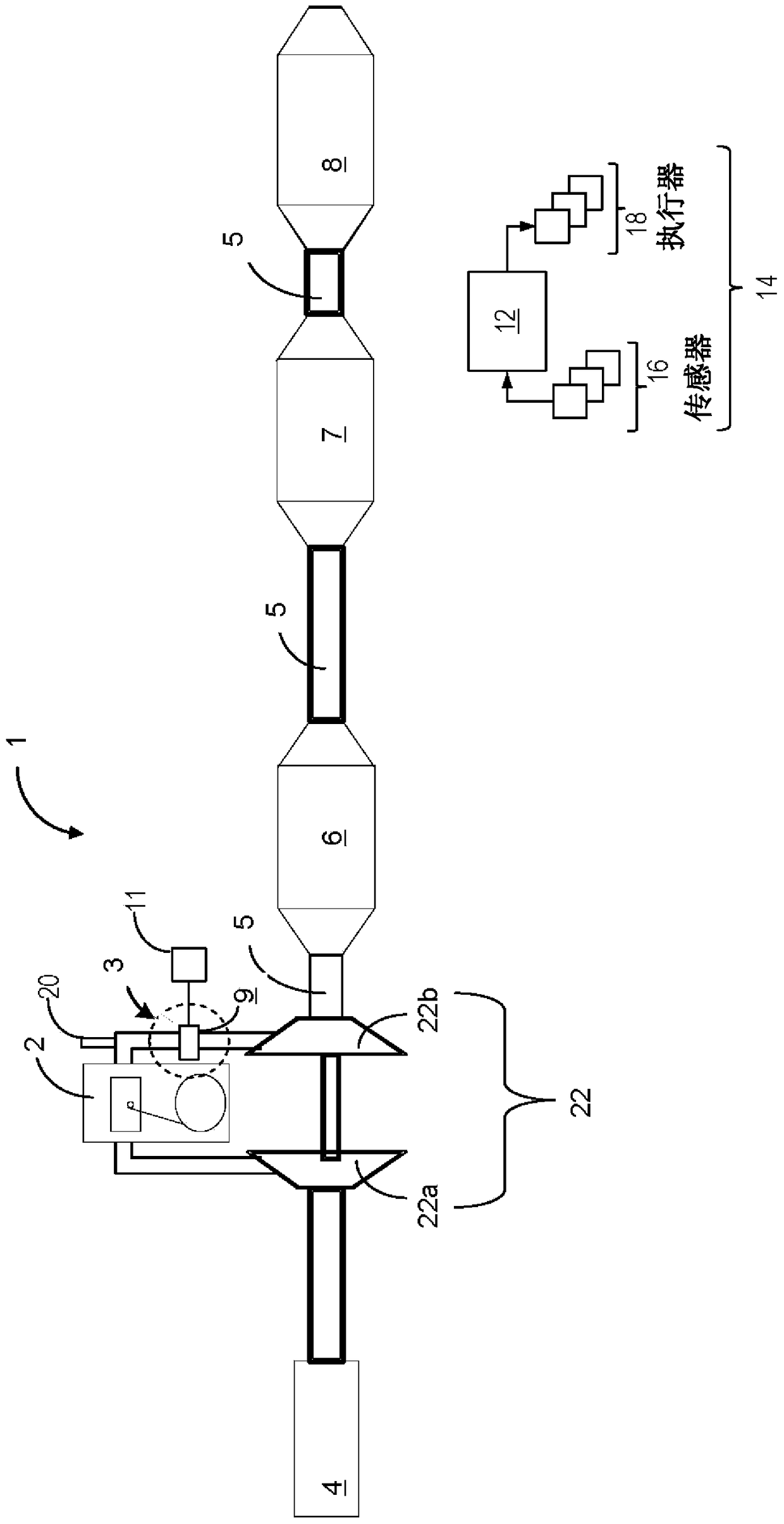 System and method for a movable exhaust aftertreatment device in an internal combustion engine