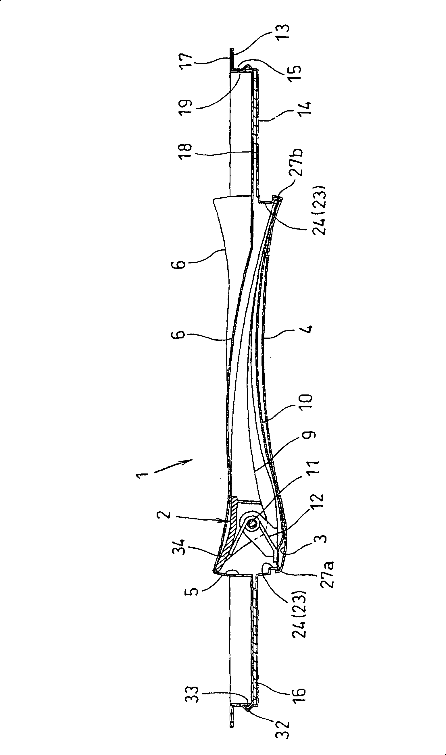 Receiving container