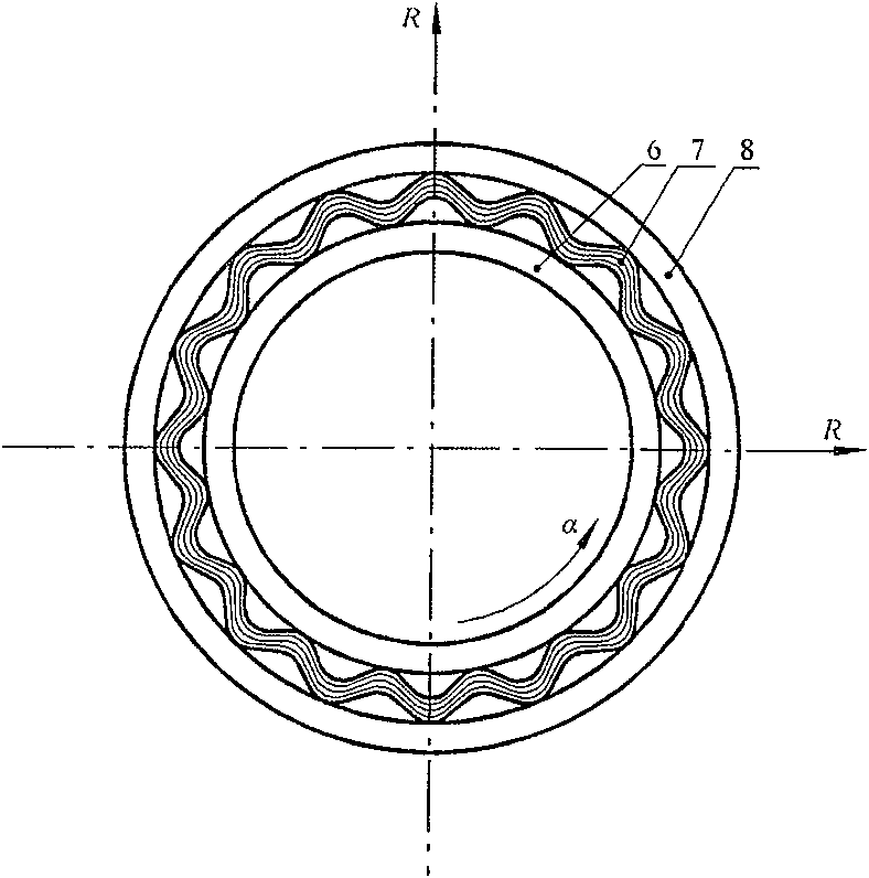 Centripetal thrust force protection bearing used for magnetic suspension bearing system