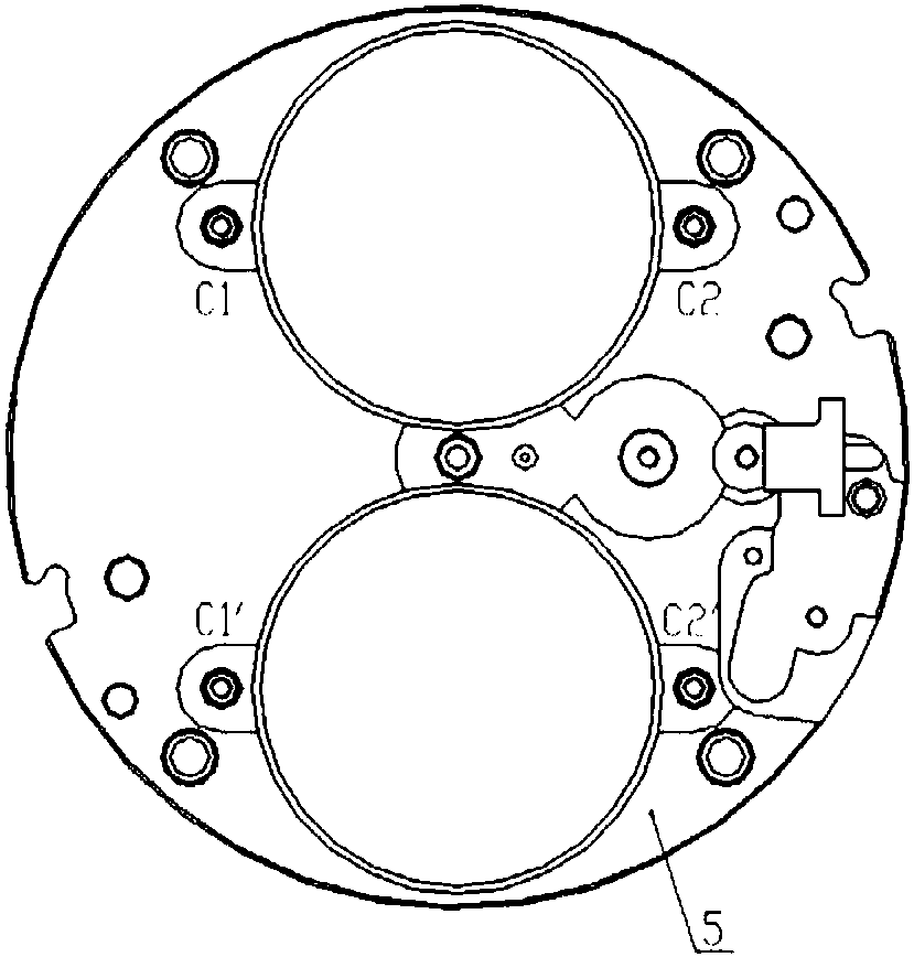 Design method of mechanical watch movement capable of changing tourbillon position, and watch movement