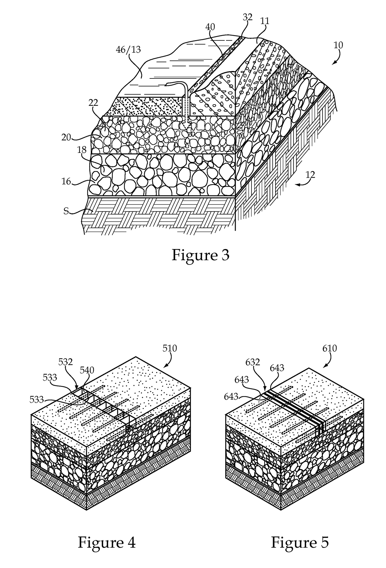 Water permeable traffic bearing system, method and drainage joint for use with same