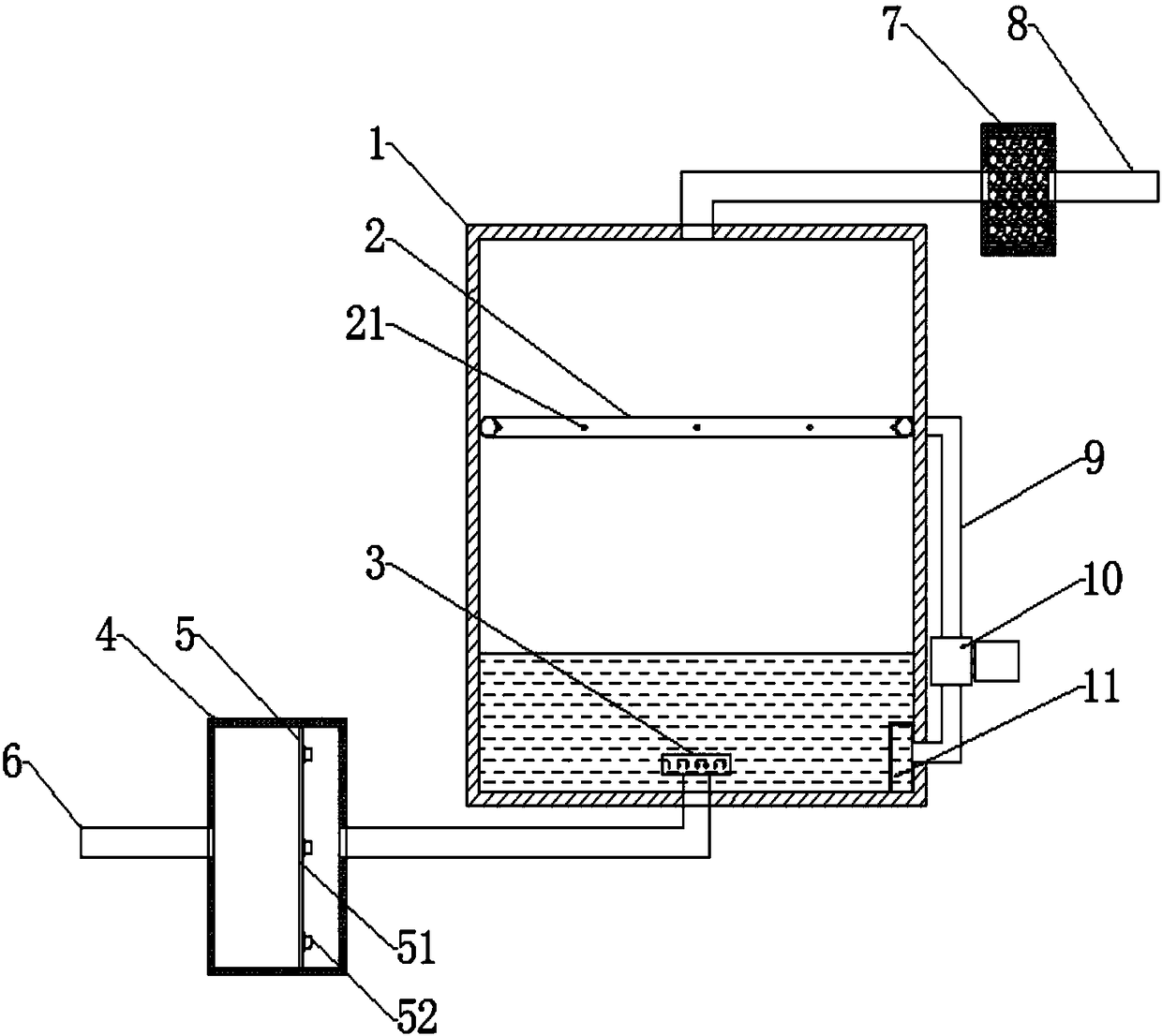 Dust collection device for ventilation installation