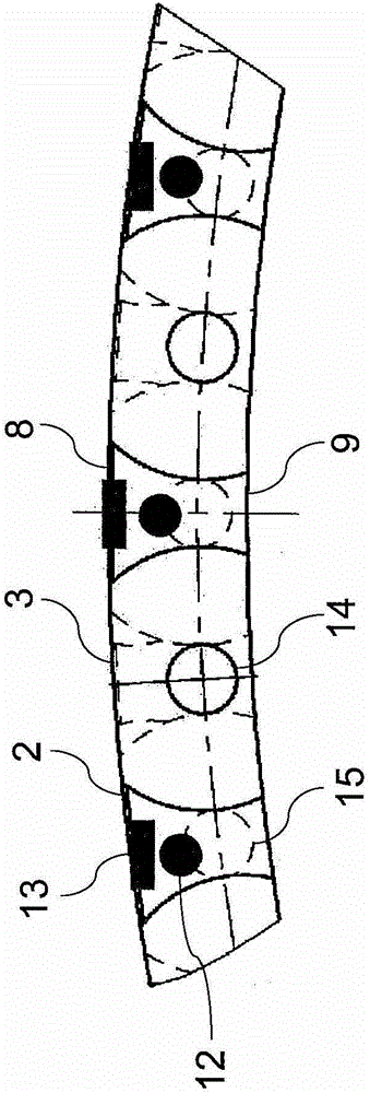 Double comb cage with mass balance for double row cylindrical roller bearings