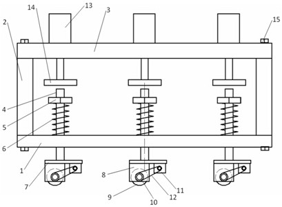 Straight pushing and pressing structure of wire drawing rollers