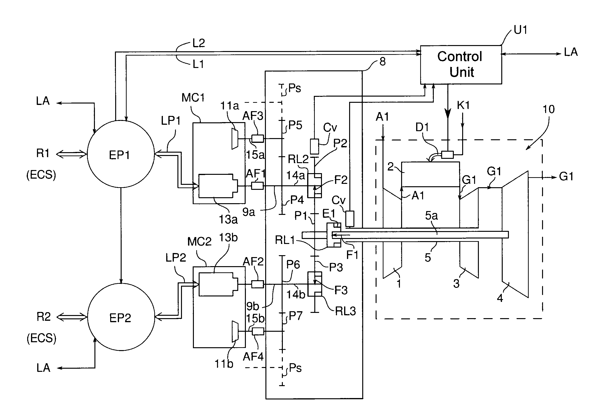 Method for rationalising a chain of electrical components of an aircraft, implementation architecture and corresponding aircraft