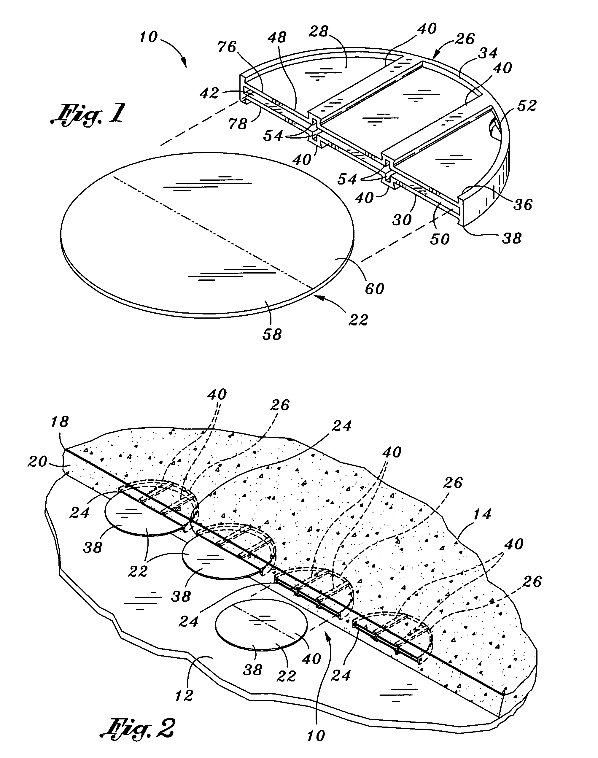 Disk plate concrete dowel system
