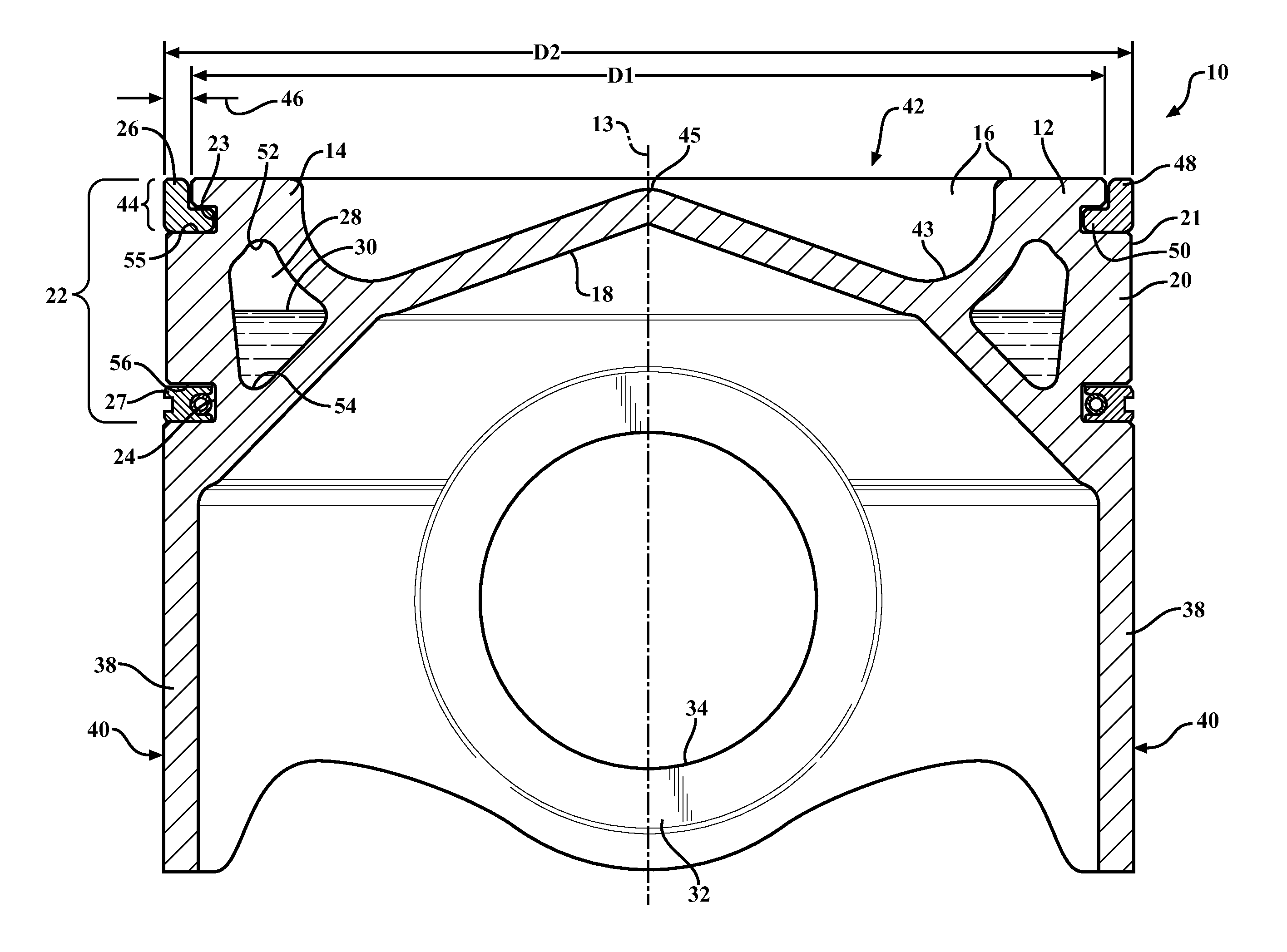Piston with enhanced cooling gallery