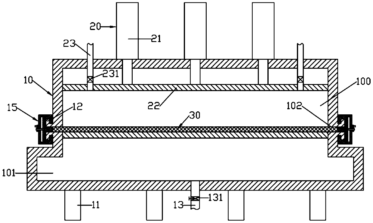 Differential pressure deslagging device for papermaking net