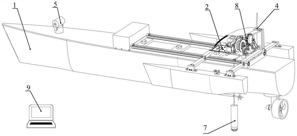 Water quality conductivity autonomous detection system and method based on unmanned ship