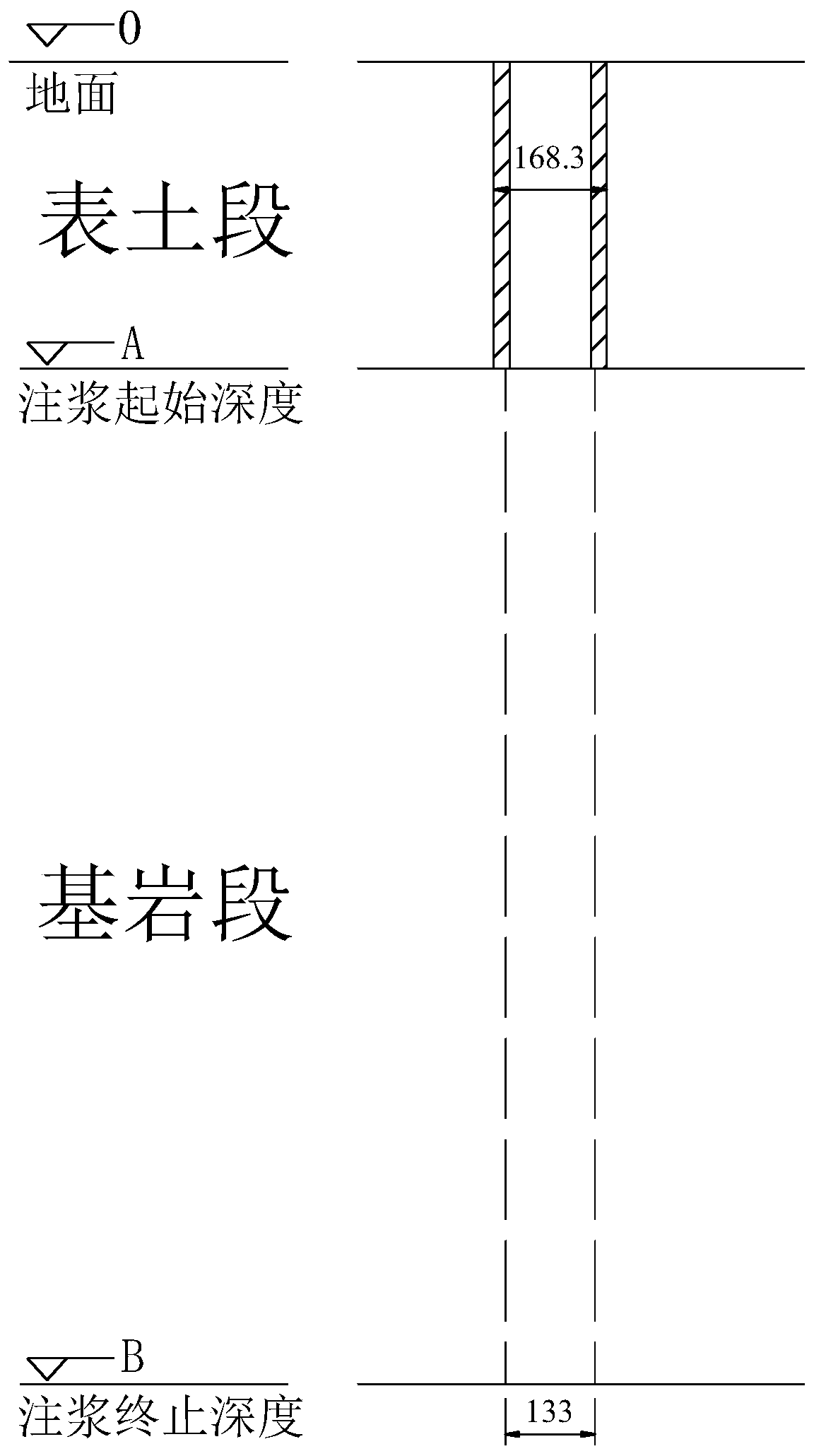 Ground pre-grouting method for small-section high shaft in complex stratum