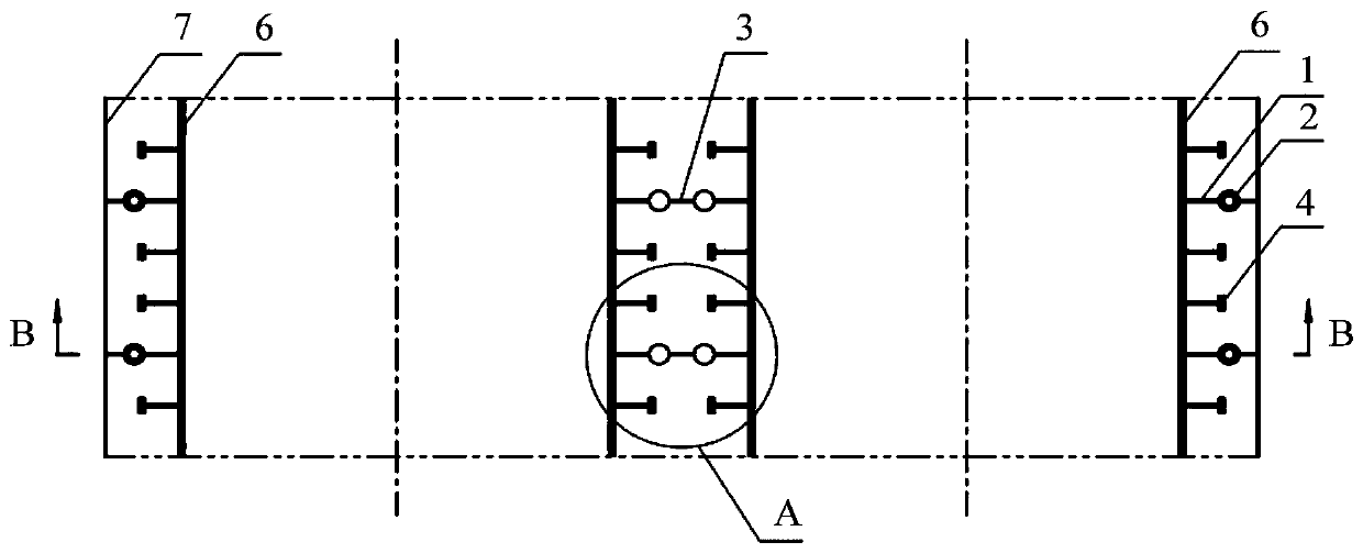An annular panel rib structure with distributed stiffness