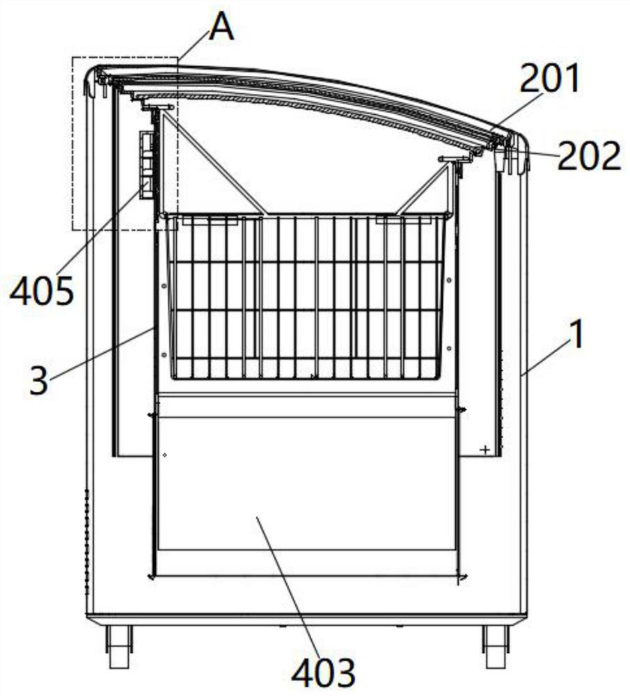 Air-cooled horizontal anti-condensation display cabinet