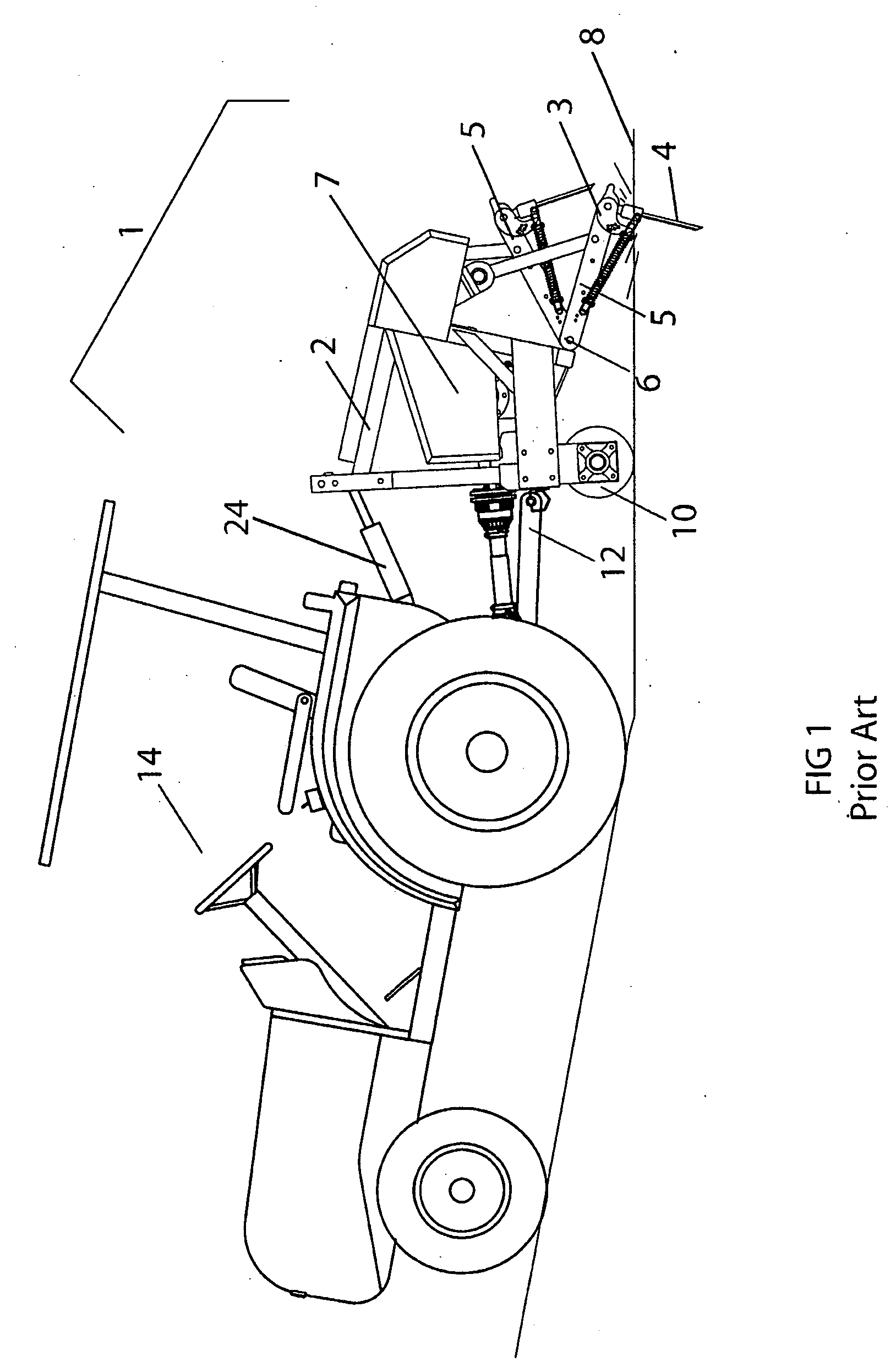 Frame Orientation Control Device for an Aeration Apparatus