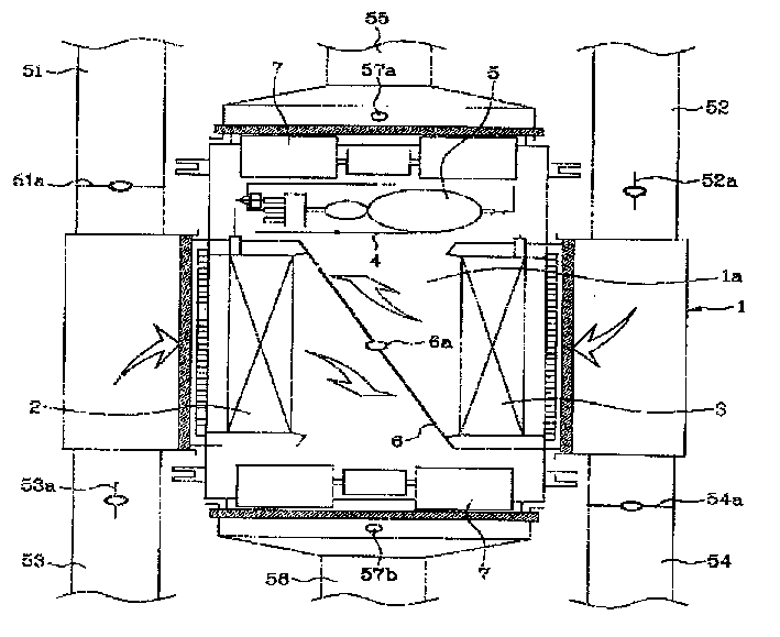 Hydrogen storage alloy cooling and heating air conditioner with adjusting operation controller