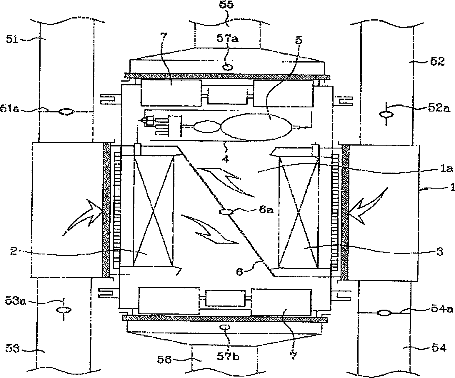 Hydrogen storage alloy cooling and heating air conditioner with adjusting operation controller