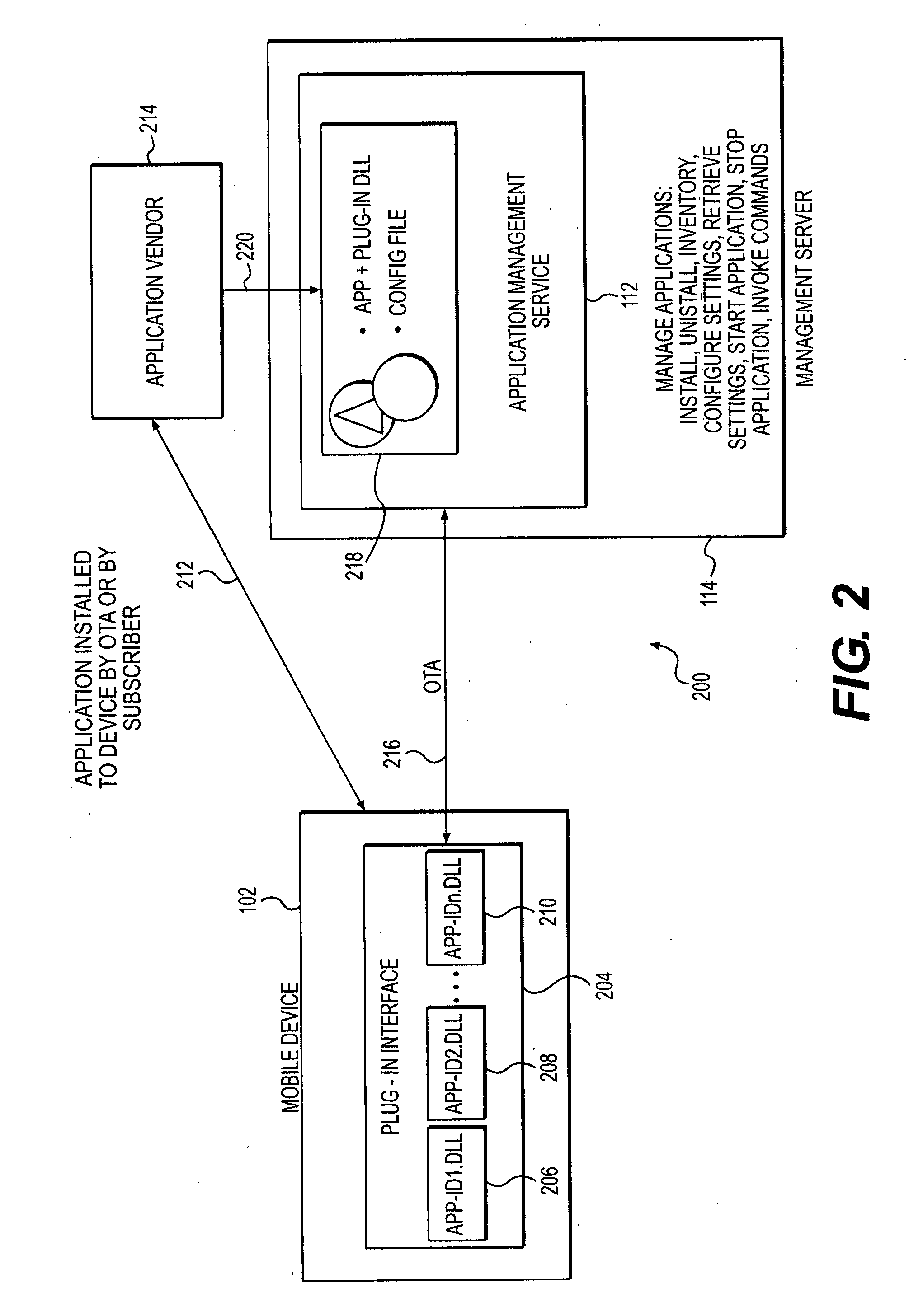 System and method to provide application management on wireless data terminals by means of device management agent and dynamic link libraries