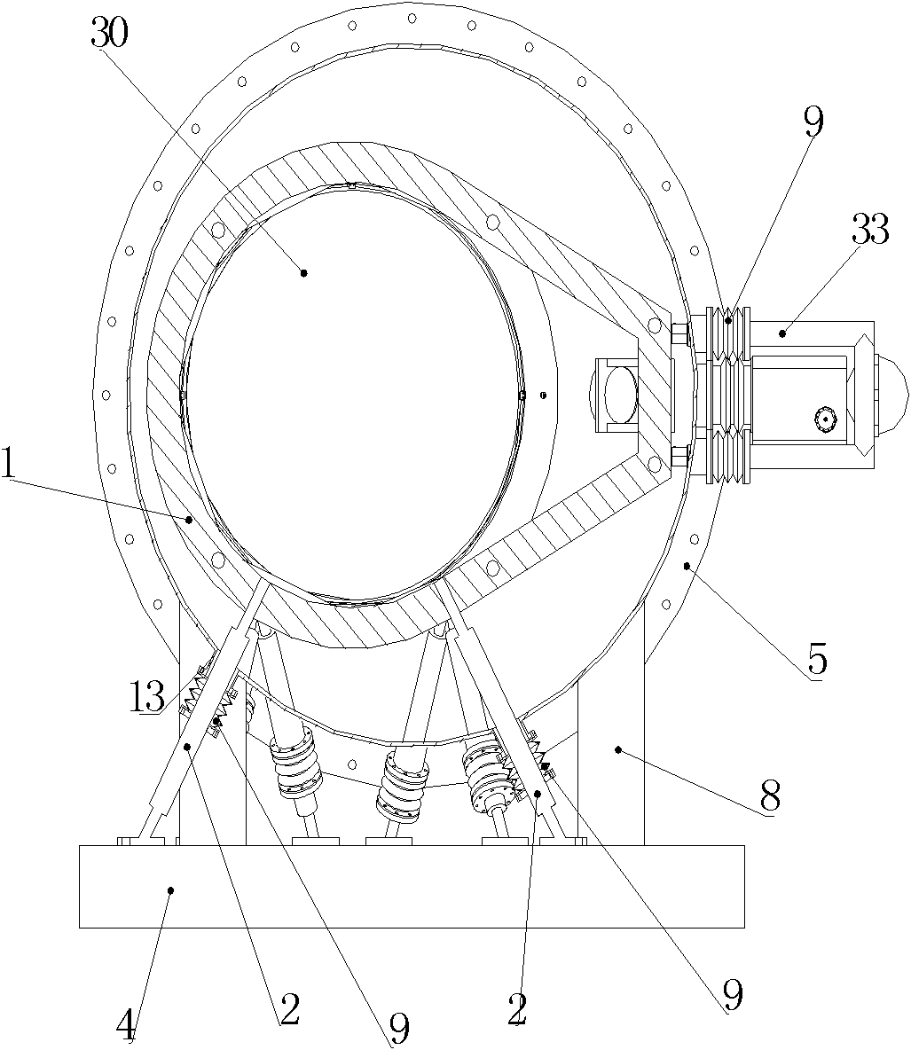 Primary structure of large-aperture long-focus collimator