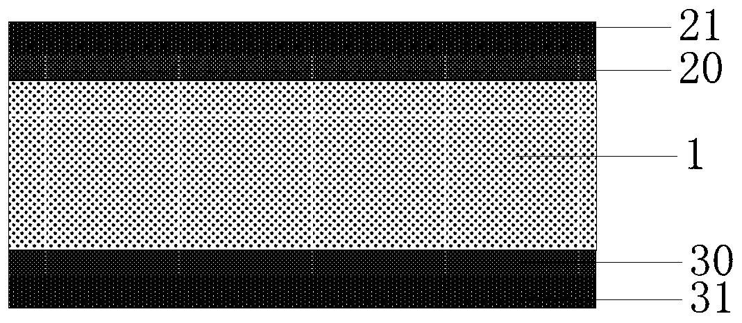 Three-layer nanopore thin film and preparation method and application thereof