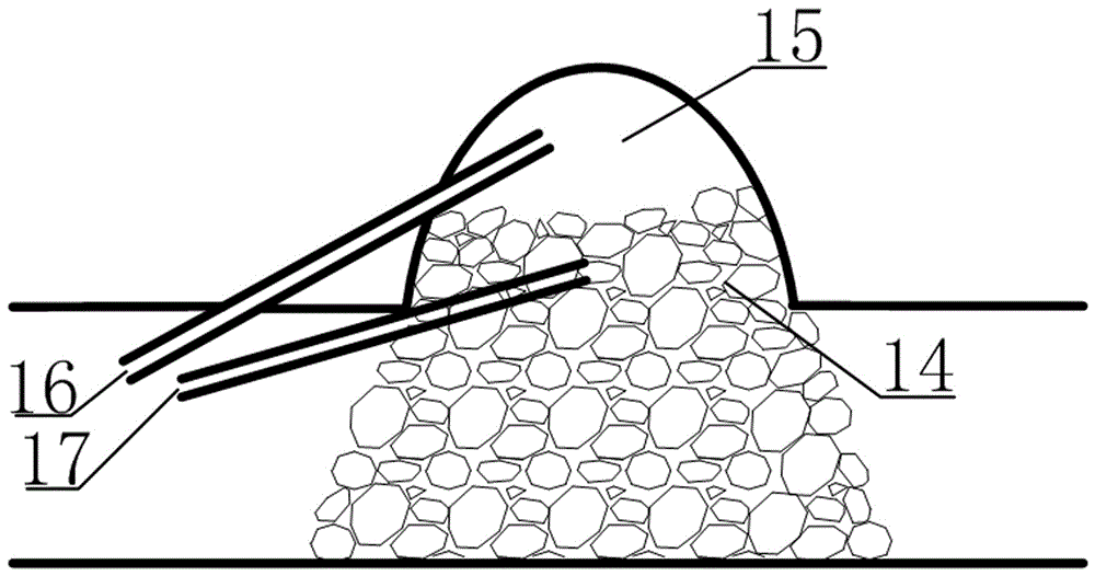 Quick-hardening inorganic filling support material for mine and its application method