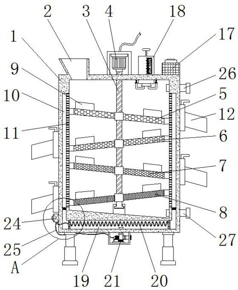 A soaking device for canned lotus seeds with screening function