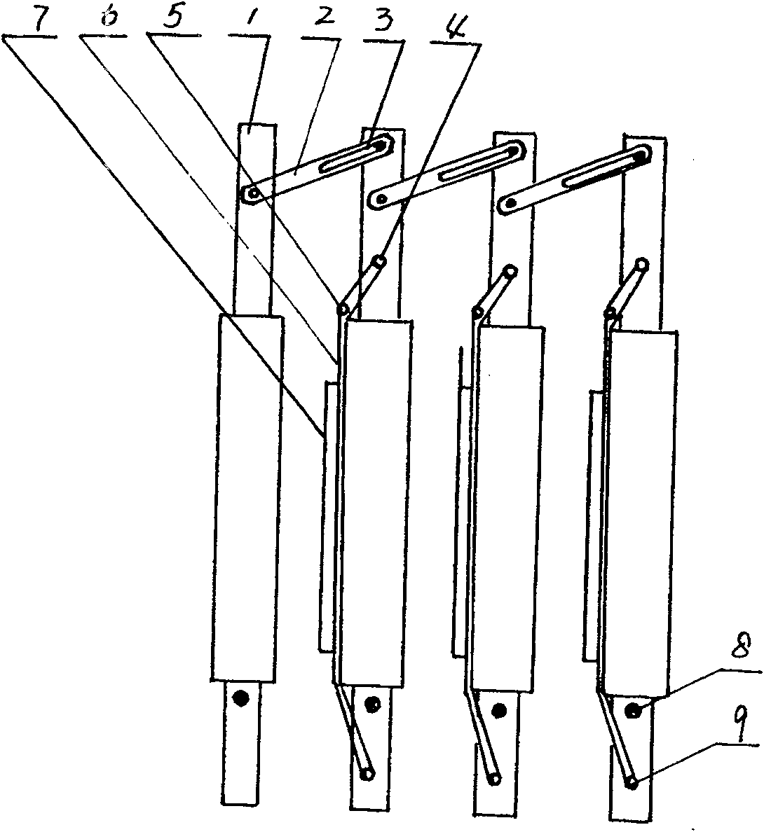 Forced pan unloading mechanism for rotary filter cloth and forced pan unloading method